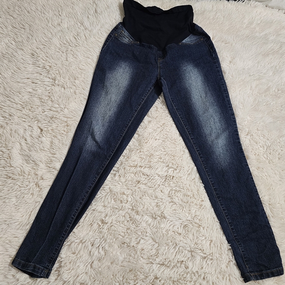 Hybrid & company Denim - 2 Pairs Of Hybrid & Company High Rise Dark Blue Maternity Jeans